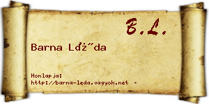 Barna Léda névjegykártya